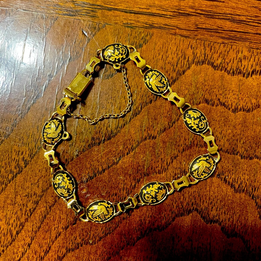 Gold/black bracelet